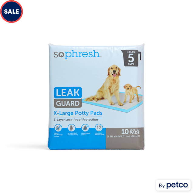 So Phresh X-Large Leak Guard Quilted Potty Pads, Count of 50