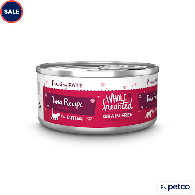 WholeHearted Grain Free Tuna Recipe Pate Wet Kitten Food 5.5 oz