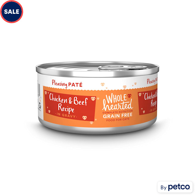 WholeHearted All Life Stages Grain Free Chicken Beef Recipe Pate Wet Cat Food 5.5 oz. Case of 12