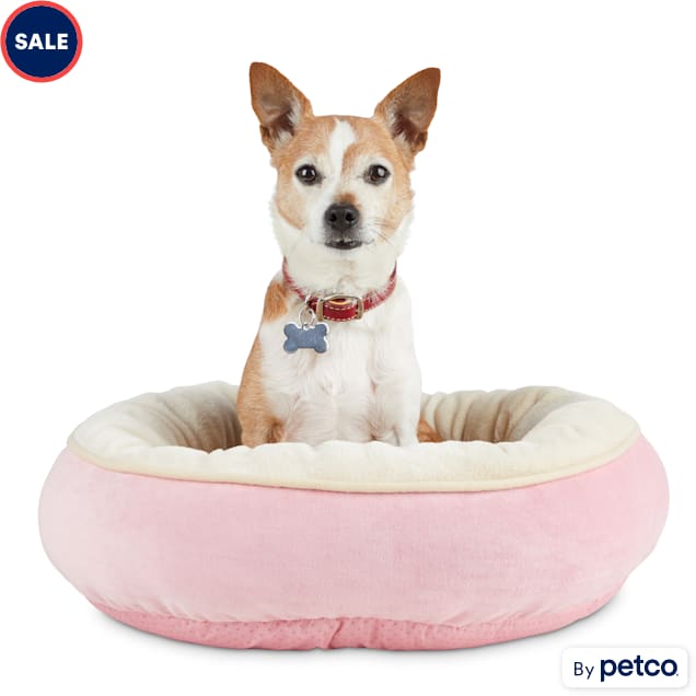 Animaze Pink Round Bolster Dog Bed 20