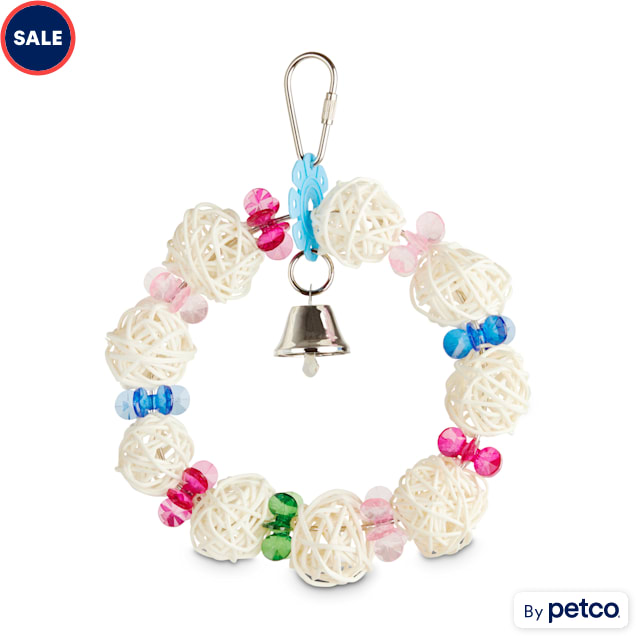 You & Me Swinging Wreath Noisemaking Bird Toy, X-Small - Carousel image #1