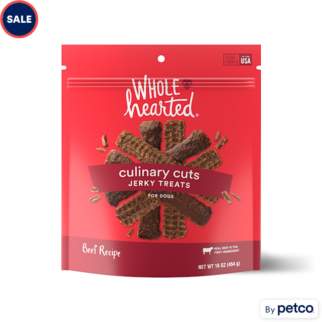 WholeHearted Culinary Cuts Beef Recipe Jerky Dog Treats, 16 oz. - Carousel image #1