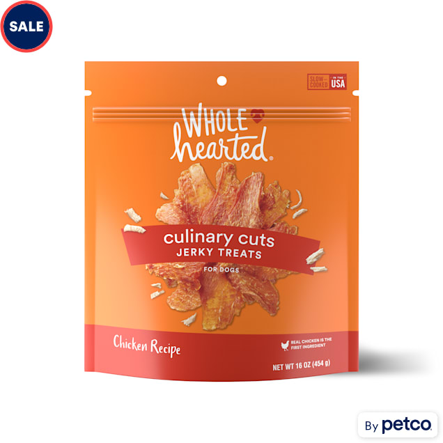 WholeHearted Culinary Cuts Chicken Recipe Jerky Dog Treats, 16 oz. - Carousel image #1