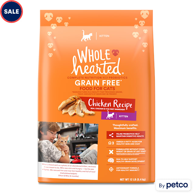 WholeHearted Grain-Free Chicken Recipe Dry Kitten Food, 12 lbs. - Carousel image #1