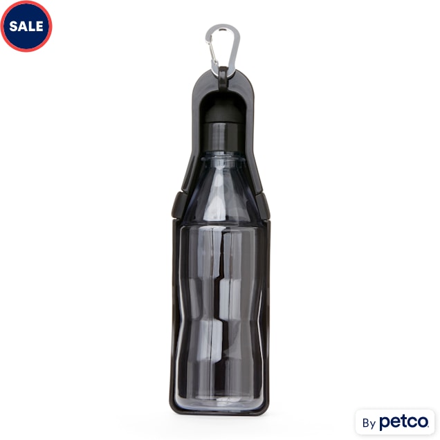 EveryYay Wet Your Whistle Black Plastic Water Dispenser for Dogs