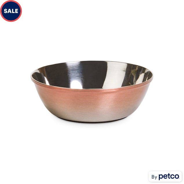 EveryYay Dining In Metallic Ombre Stainless-Steel Dog Bowl, 1.25 Cups - Carousel image #1