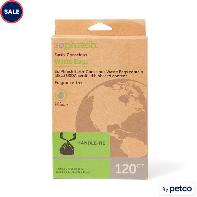 Handle tie dog waste new arrivals bags