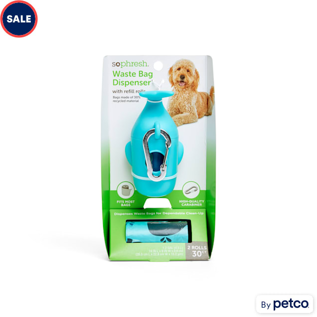 So Phresh Whale Dog Waste Bag Dispenser with Refill Rolls Count of 30