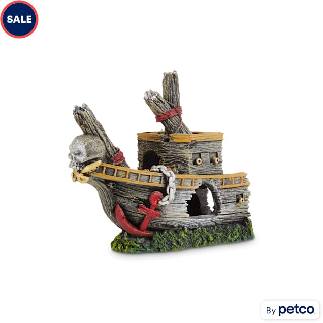 The Pirate Ship Aquarium Decoration Accessories Fish Tank Shipwreck