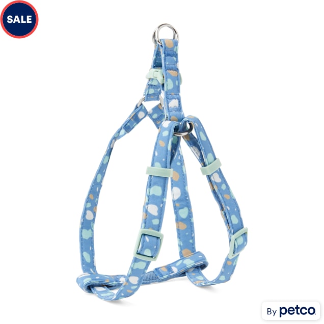 YOULY The Artist Blue & Multicolor Paint Splatter Dog Harness, Small - Carousel image #1
