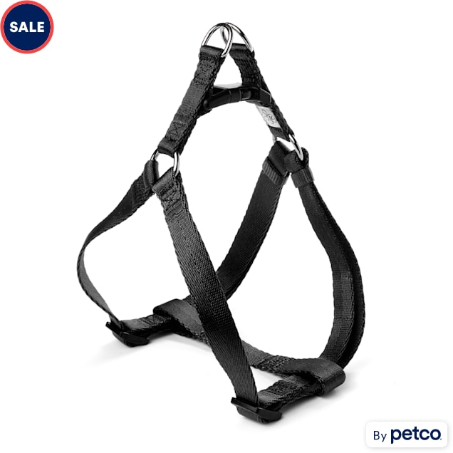 YOULY The Classic Black Webbed Nylon Dog Harness, Small - Carousel image #1