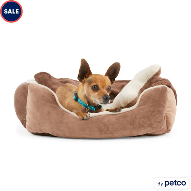 EveryYay Essentials Brown Snooze Fest Dog Bed Bundle, 22" L X 18" W - Carousel image #1