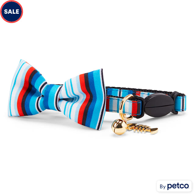 YOULY The Artisan Blue Striped Breakaway Cat Collar - Carousel image #1