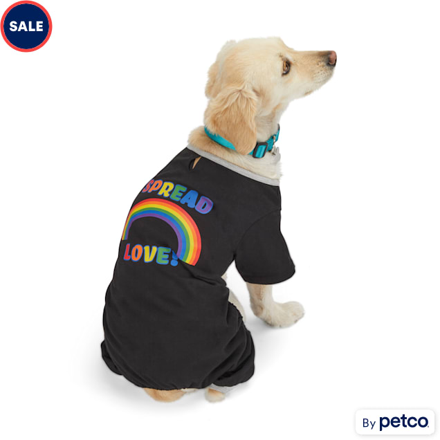 YOULY The Proudest Rainbow Spread Love Dog Pajamas, XX-Small - Carousel image #1