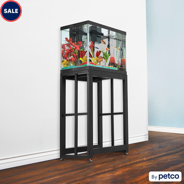 Gdlf Metal Aquarium Stand with Cabinet for Fish Tank Accessories Storage, 40 Gallon, Turtle Reptile Terrariums