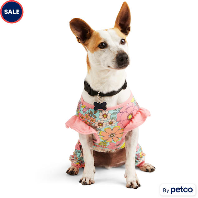 YOULY Multi Floral Dog Pajama, XX-Small - Carousel image #1