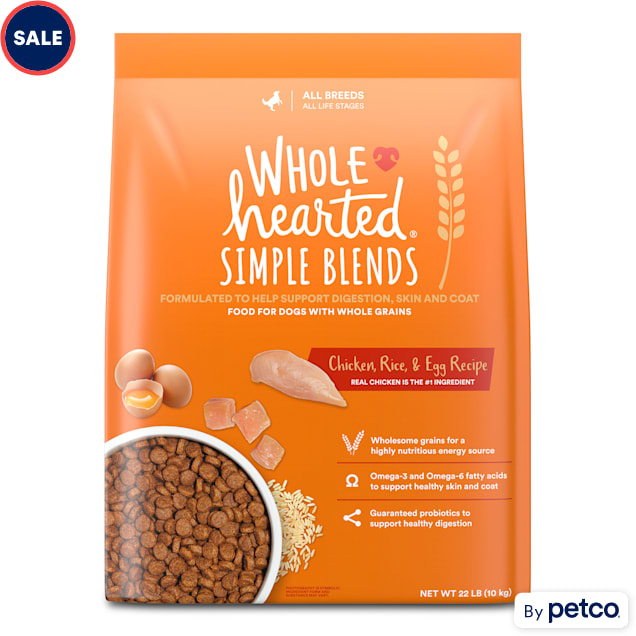 Wholehearted dog on sale food easy digestion