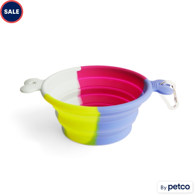 YOULY Color Swirl Silicone Dog Bowl 3 Cups