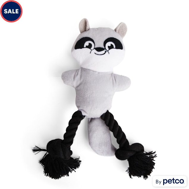 Petco Plush Racoon with Rope Dog Toy, Small - Carousel image #1