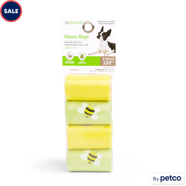 So Phresh Honeycomb Waste Bags for Dogs with 30 Refill Rolls Count of 120