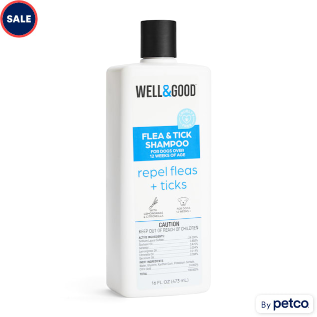 Well & Good Natural Flea and Tick Dog Shampoo, 16 fl. oz. - Carousel image #1