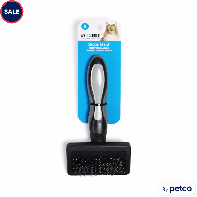 Well & Good Black Cushion Slicker Cat Brush - Carousel image #1