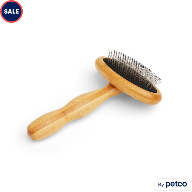 Well & Good Bamboo Pin and Bristle Dog Brush for All Coats, Small Petco