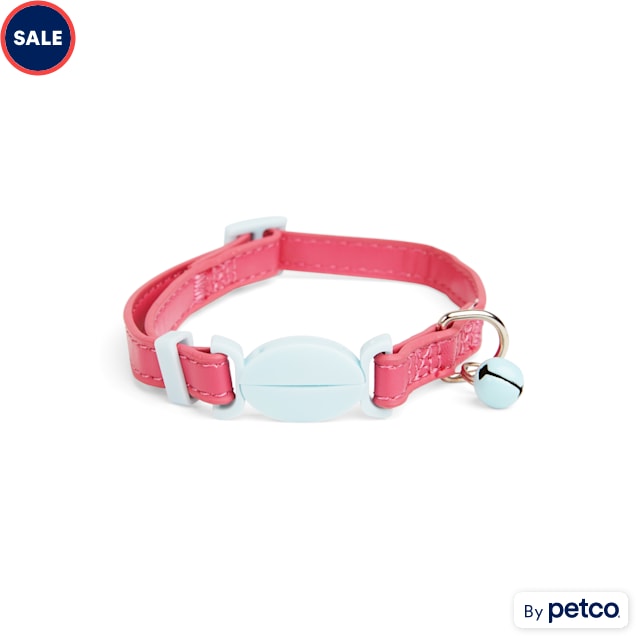 YOULY Pink/Blue Colorblock Cat Collar Petco