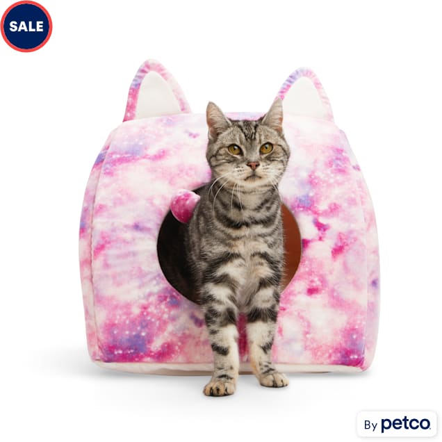 EveryYay Galaxy Pyramid Cat Head Bed, 16" L X 15" W X 16" H Petco