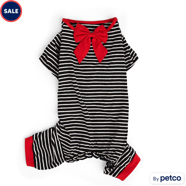 YOULY Striped Pet Pajamas, XX-Small - Carousel image #1