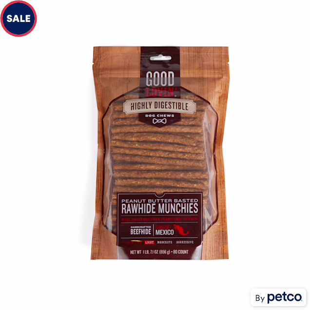 Good Lovin' Munchies Peanut Butter Sticks Dog Treats, 23.1 oz., Count of 80 - Carousel image #1
