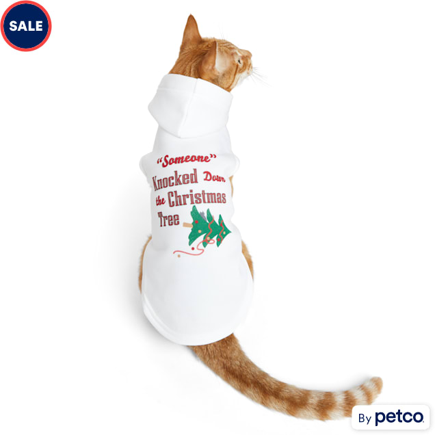 More and Merrier Christmas Tree Kitten Hoodie, X-Small - Carousel image #1