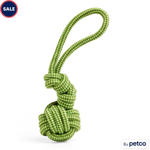 Leaps Bounds Monkey Fist Handle Rope Dog Toy Medium