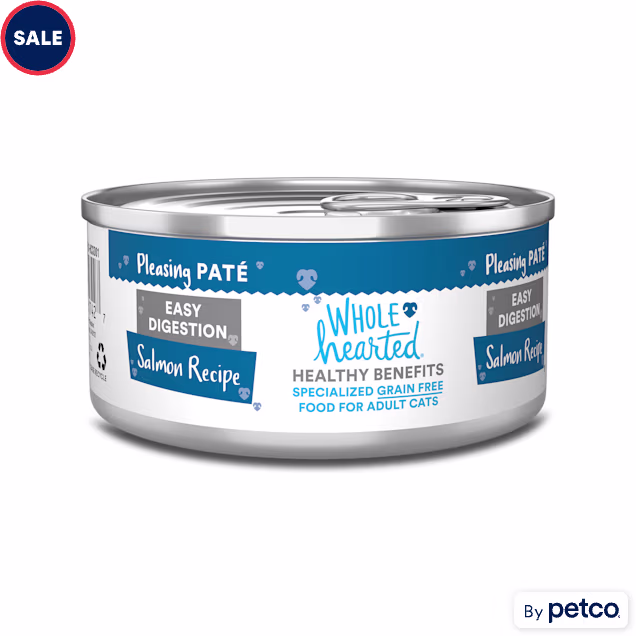 WholeHearted Easy Digestion Salmon Recipe Adult Wet Cat Food, 5.5 oz. Case of 24 - Carousel image #1