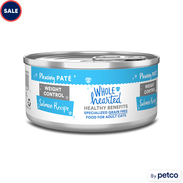WholeHearted Weight Control Salmon Recipe Adult Wet Cat Food, 5.5 oz. Case of 24 - Carousel image #1