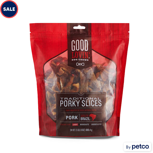 Good Lovin Traditional Porky Slice Chew for Dogs 24 oz. Petco