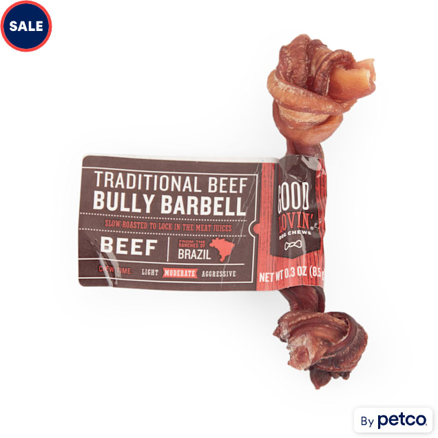 Good Lovin' Traditional Beef Bully Barbell Dog Chew, 0.3 oz. - Carousel image #1