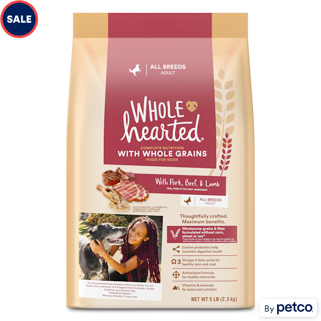 WholeHearted Whole Grains with Pork Beef Lamb Dry Dog Food 5