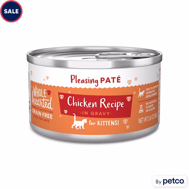 WholeHearted Grain Free Chicken Recipe in Gravy Wet Food Pate for Kittens, 2.8 oz. - Carousel image #1