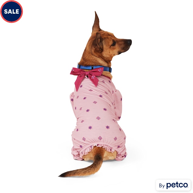 YOULY Print Dog Pajama, XX-Small, Pink