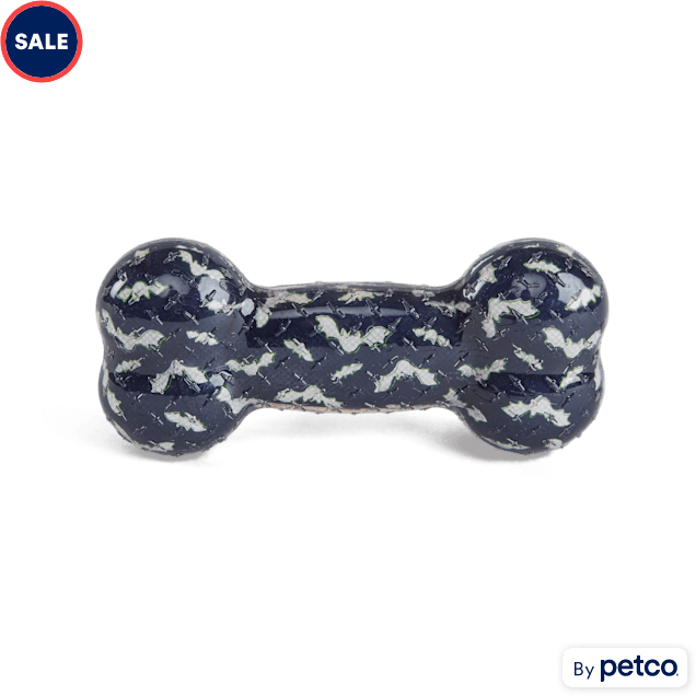 Bootique Glow Bat TPR Bone Dog Toy, Small - Carousel image #1