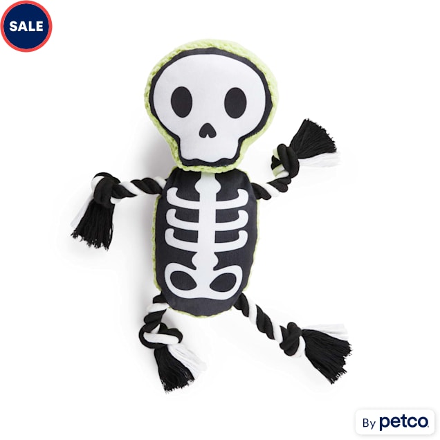 Bootique Large Plush Skeleton Rope Dog Toy