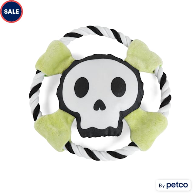 Bootique Medium Plush Skeleton Rope Dog Toy