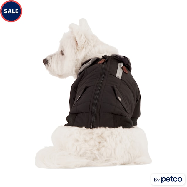 Reddy Bomber Jacket for Dogs X Small Black