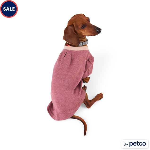 Reddy Medium Dog Pleated Tee in Burgundy & EcoFriendly