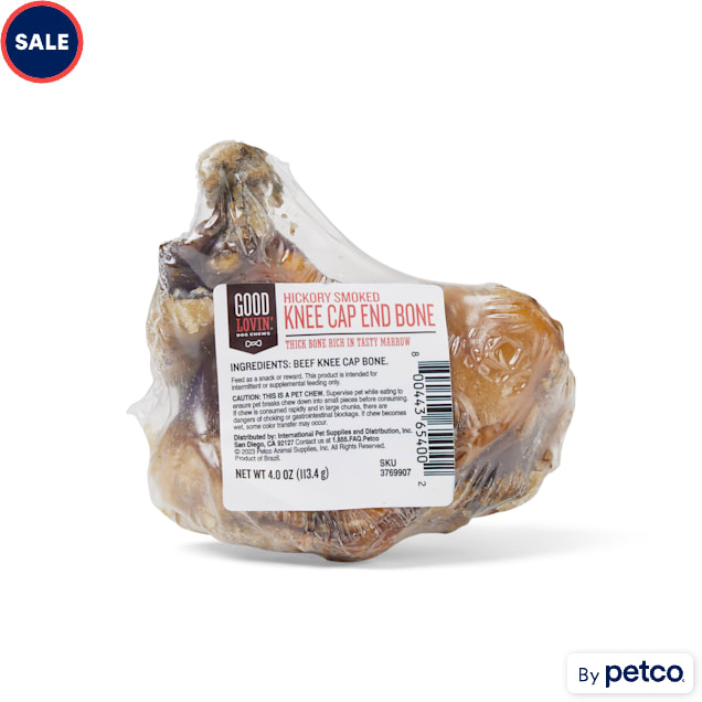 Good Lovin' Hickory Smoked Knee Cap End Bone Dog Chew, 4 oz., Count of 1 - Carousel image #1