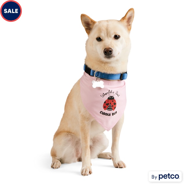 YOULY Valentine s Day Cuddlebug Bandana for Cats and Dogs Small Medium Pink