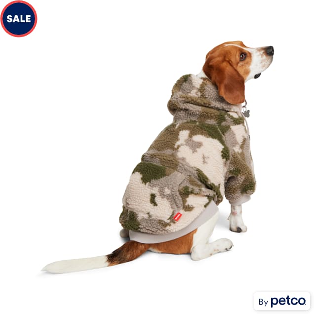 Reddy XSmall Sherpa Camo Dog Hoodie & Matching Styles