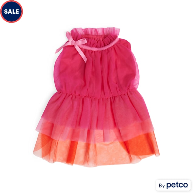 YOULY Ruffle Dress for Dogs XX Small Pink