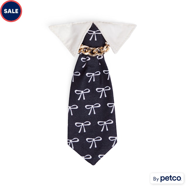 Youly Dog Necktie for Dogs Black White